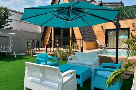 کلبه سوئیسی استخردار دوخواب در سرخرود