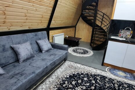 کلبه سوئیسی دوبلکس مبله تکخواب در رودبار