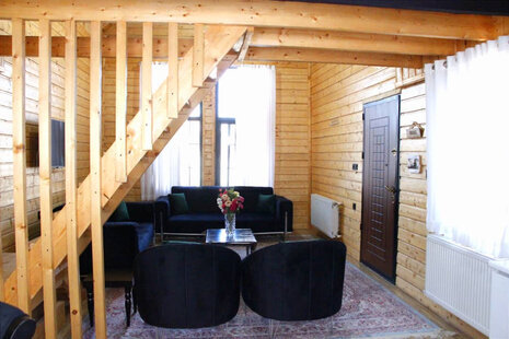 کلبه چوبی یونانی دوبلکس تک خواب در ماسال