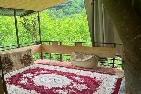 کلبه دوبلکس جنگلی تکخواب درختی جهان در کیاده ساری