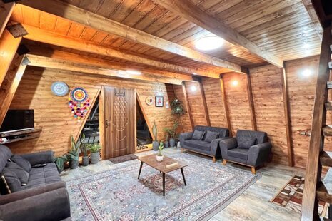 کلبه سوئدی دوبلکس تکخواب نیما در شیرگاه