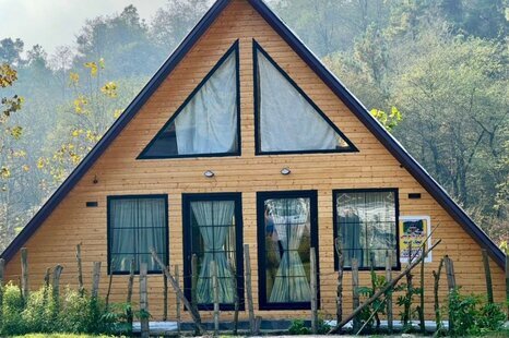 کلبه سوئیسی دوبلکس تکخواب کچاکومه واحد دل کومه در رشت