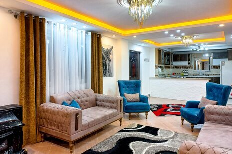 واحد مبله دوخواب در طبقه همکف ویلا در چالوس