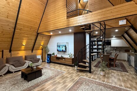 کلبه دوبلکس سوئیسی دوخواب تی تی در ماسال