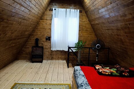 کلبه سوئیسی دوبلکس تکخواب  شالیزار در خمام