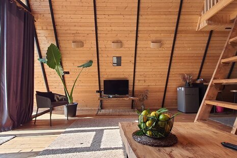 کلبه سوئیسی دوبلکس تکخواب یاشیک کومه در چمستان