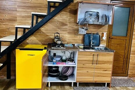 کلبه سوئیسی دوبلکس تکخواب جکوزی دار بهشت پدری (2) در سوادکوه