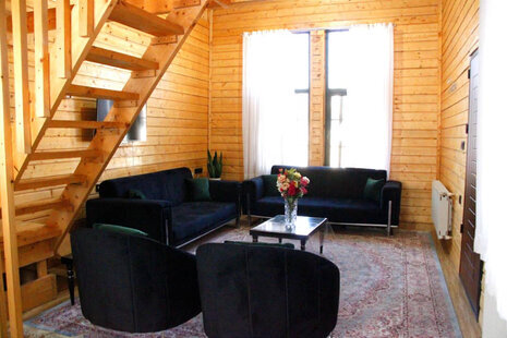 کلبه چوبی یونانی دوبلکس تک خواب در ماسال