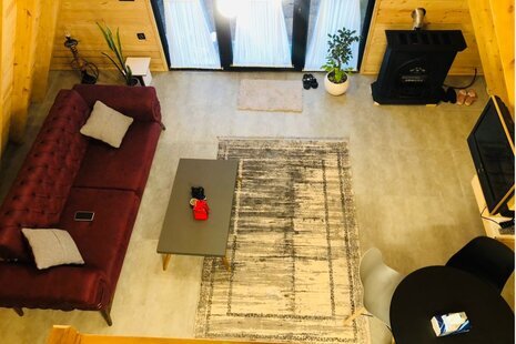 کلبه چوبی دوبلکس استخر آبگرم در لاهیجان