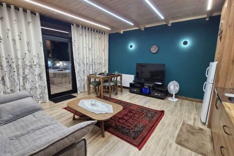 کلبه سوئیسی دوبلکس جکوزی دار  مبله دوخواب ارغوان در تنکابن