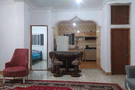 واحد مبله دوخواب در طبقه همکف ویلا قائمشهر