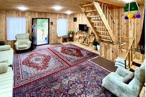 کلبه دوبلکس چوبی دوخواب در اسالم
