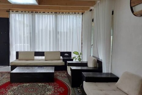 کلبه سوئیسی مبله دوبلکس دو خواب پسر جنگل در تنکابن