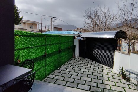 کلبه دوبلکس سوئیسی دوخواب لوکس سیاه در رامسر