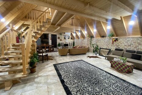 کلبه دوبلکس مبله دوخواب زنبق در رامسر