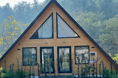 کلبه سوئیسی دوبلکس تکخواب کچاکومه واحد جان کومه در رشت