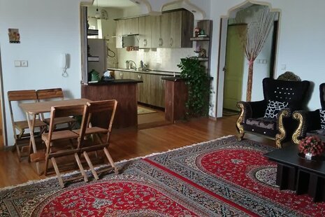 واحد مبله دوخواب در طبقه اول ویلا در رستم آباد