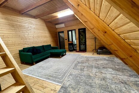 کلبه سوئیسی دوبلکس تکخواب کچاکومه واحد جان کومه در رشت