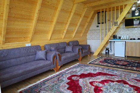 کلبه سوئیسی چوبی دوبلکس تکخواب توسکا در بابل