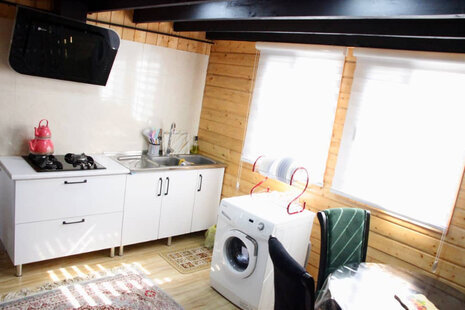 کلبه چوبی یونانی دوبلکس تک خواب در ماسال