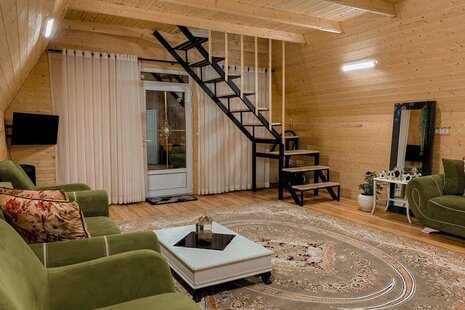 کلبه سوئیسی تکخواب جنگلی دریاچه 2 در شیرگاه