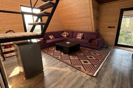 کلبه سوئیسی جکوزی دار دوخواب مدرن در سوادکوه