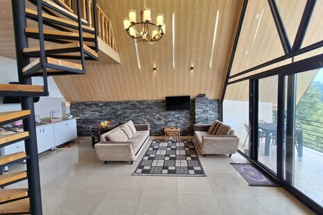 کلبه سوئیسی دوبلکس جکوزی دار مبله تکخواب نیدو در رامسر
