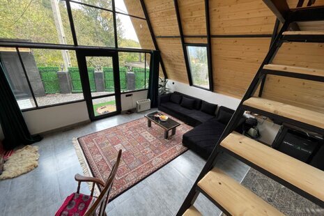 کلبه سوئیسی دوبلکس تکخواب آریمان در رستم آباد