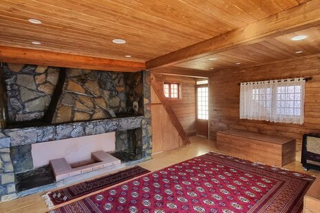 کلبه چوبی دوبلکس نیسا در روستای پاقلعه