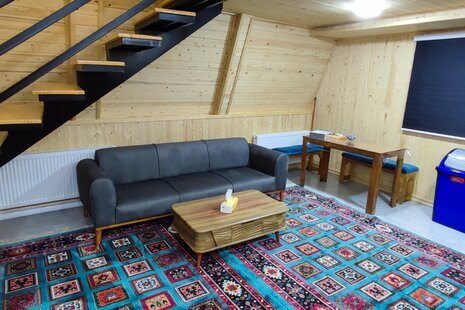 کلبه سوئیسی استخردار دوخواب باغ شوکا در سرخرود