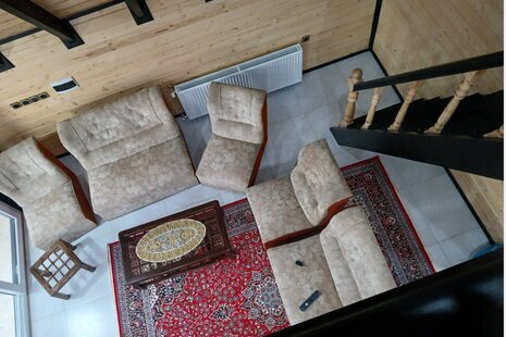 کلبه دوبلکس استخردار مبله دوخواب گل سرخ در چابکسر