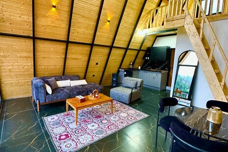 کلبه سوئیسی دوبلکس دوخواب گندم در چمستان (2)