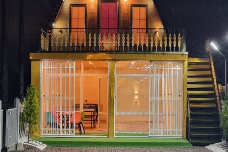 کلبه سوئیسی دوبلکس تکخواب مبله کاسپین در بندر انزلی