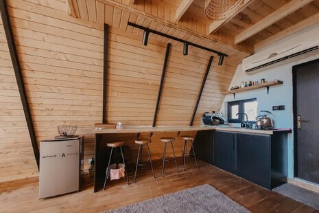 کلبه سوئیسی دوبلکس تکخواب یاشیک کومه در چمستان