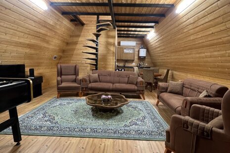 کلبه سوئیسی دوخواب مبله شهرک شهریار در رشت