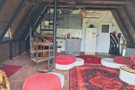 کلبه سوئیسی دوبلکس دوخواب گل انار در ماسال