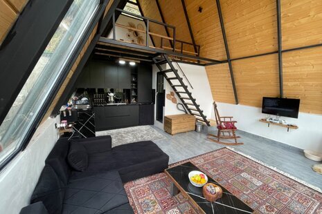 کلبه سوئیسی دوبلکس تکخواب آریمان در رستم آباد