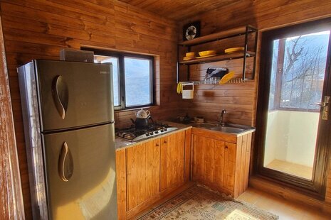 کلبه چوبی دوبلکس نیسا در روستای پاقلعه