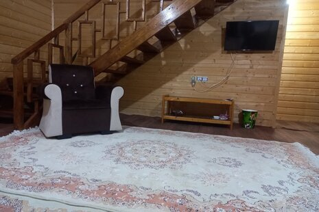 کلبه چوبی دوبلکس دو خواب چشمه در روستا ورمیه ماسال