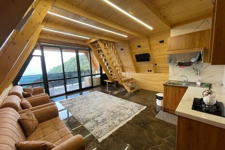 کلبه سوئیسی دوبلکس دوخواب جکوزی دار در سوادکوه