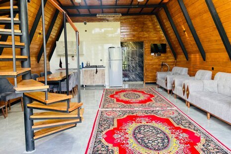 کلبه سوئیسی دوبلکس مبله دوخواب شالیزار در ماسال