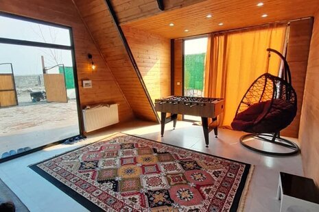 کلبه سوئیسی دوبلکس استخردار آوا در کردان