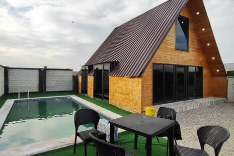 کلبه سوئیسی دوبلکس استخردار آوا در کردان