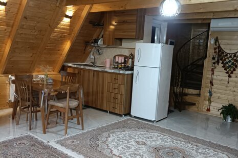کلبه سوئیسی دوبلکس تکخواب باغ معروف در شیرگاه