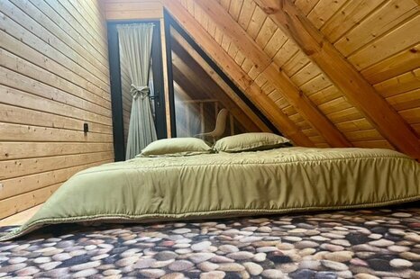 کلبه سوئیسی دوبلکس تکخواب کچاکومه واحد جان کومه در رشت