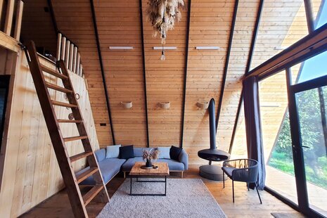 کلبه سوئیسی دوبلکس تکخواب یاشیک کومه در چمستان