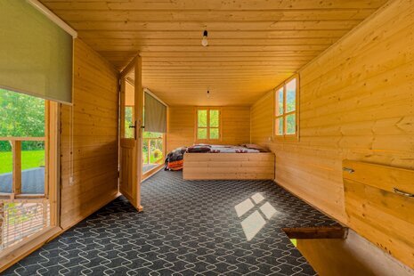 کلبه دوبلکس چوبی جنگلی تکخواب در تالش