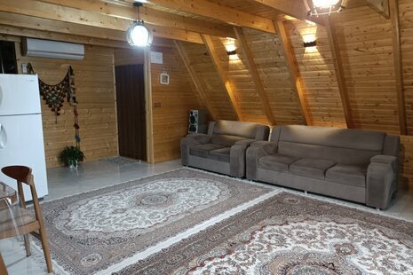 کلبه سوئیسی دوبلکس تکخواب باغ معروف در شیرگاه