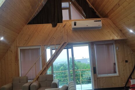 کلبه سوئیسی دوبلکس سه خواب باغ کیوی در رحیم آباد