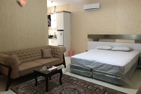 واحد مبله تکخواب 5 نفره در هتل آپارتمان در مشهد